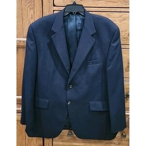 Ralph Lauren Chaps Navy 2 Button Blue Blazer 44S 100% wool